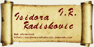 Isidora Radišković vizit kartica